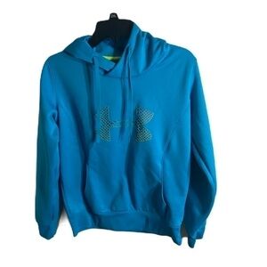 Under Armour Medium Blue Sweatshirt Women’s Green Bright Hooded Pullover